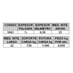 Cadena patente galvanizada de 6.36 mm (1/4") por metro - Imagen 2