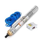 Bomba sumergible inoxidable de 1Hp con Turbina con 35mts de cable