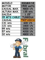 Bomba sumergible inox 2 HP TRIFASICA C/CAB 35 mts - Imagen 2