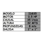 Bomba periférica de 1/2Hp QB60/IDB35.0 - Imagen 2