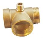 T de bronce P/BOMBA 4 salidas