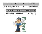 Rueda b/gira.5x 2" reforzada " - Imagen 2