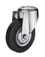 Rueda goma p/perno 75 giratoria