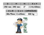 Rueda b/fija 10x 2" reforzada " - Imagen 2