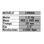 Trompo de pie con eje de 1/2" y motor de 1.5Hp - Imagen 2