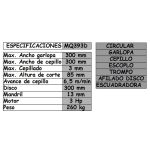 Combinada de carpintería de 300mm motor de 3hp MQ393D - Imagen 3