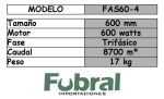 Extractor industrial 600mmTRIFASICO 380V - FAT60 - Imagen 2