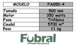 Extractor industr. 500mmTRI FAT50 5880m3 - Imagen 2