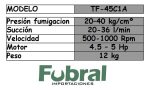 Fumigador p/tractor 4 a 6 HP TF45C1 EXENTO - Imagen 2