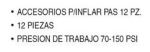 Accesorios p/inflar PAS 12 pz. - Imagen 2