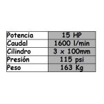 Cabezal para Compresor de 15Hp 30100JZ ( 3 Pistones ) - Imagen 2