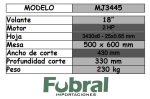 Sierra sinfín para madera volante 18" 2HP MJ3445 - Imagen 2