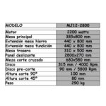 Sierra circular escuadradora Industrial MJ5115 para 1/2 placa - Imagen 2