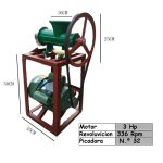 Picadora de carne Nº32 industrial de 3Hp Monofásica - Imagen 2