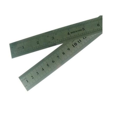Regla de acero inoxidable de 15cts