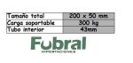 Rueda ANDAMIO TUBO CON FRENO (43mm int) 8X2" REFORZADA - Imagen 2