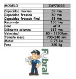 Taladro mesa cruz ZAY7032G ENGRANAD - Imagen 2