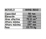 Gato de Vástago de 100mm para 50ton - Imagen 2