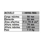 Gato hidráulico super chato Telescópico de 70mm para 50ton - Imagen 4