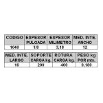 Cadena patente galvanizada de 3.18 mm (1/8") por metro - Imagen 2