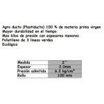 Plastiducto Negro de 2" línea Verde por rollo de 100mts - Imagen 3