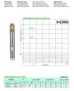 Bomba sumergible inoxidable de 1Hp 75mm 20mts con Turbina periférica de bronce - Imagen 2