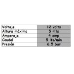 Bomba de 12volt a diafragma con corte automática de 4amp - Imagen 2