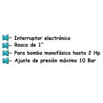 Automático electrónico para baja presión desde 0.5kg.  1.5Hp - Imagen 2